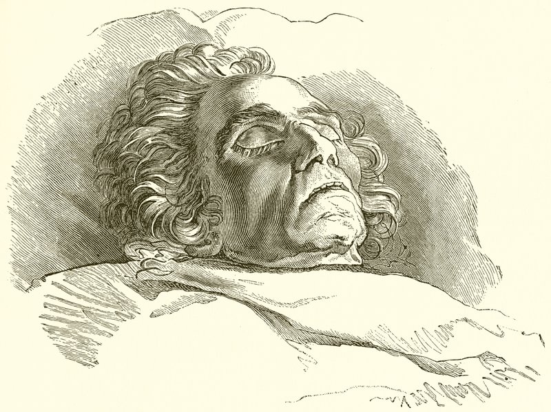 Beethoven på sin dödsbädd av English School