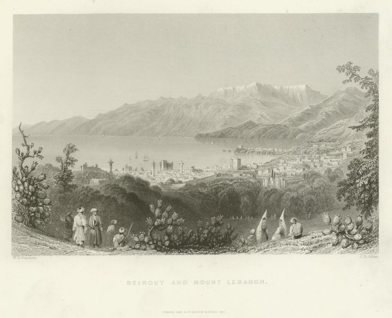 Beirut och Libanonberget, 1837 av English School