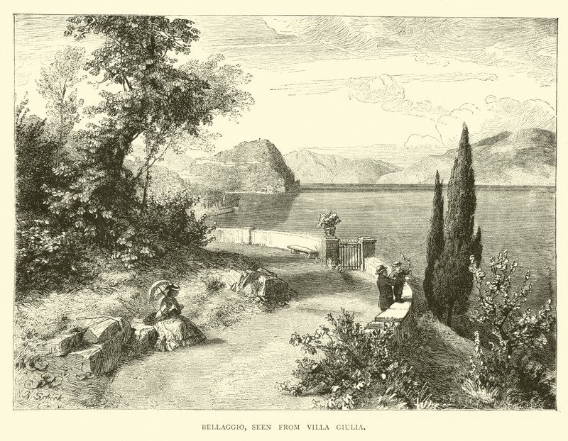 Bellaggio, sett från Villa Giulia av English School