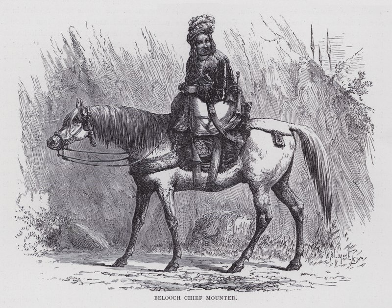 Belooch Chief Mounted (gravyr) av English School