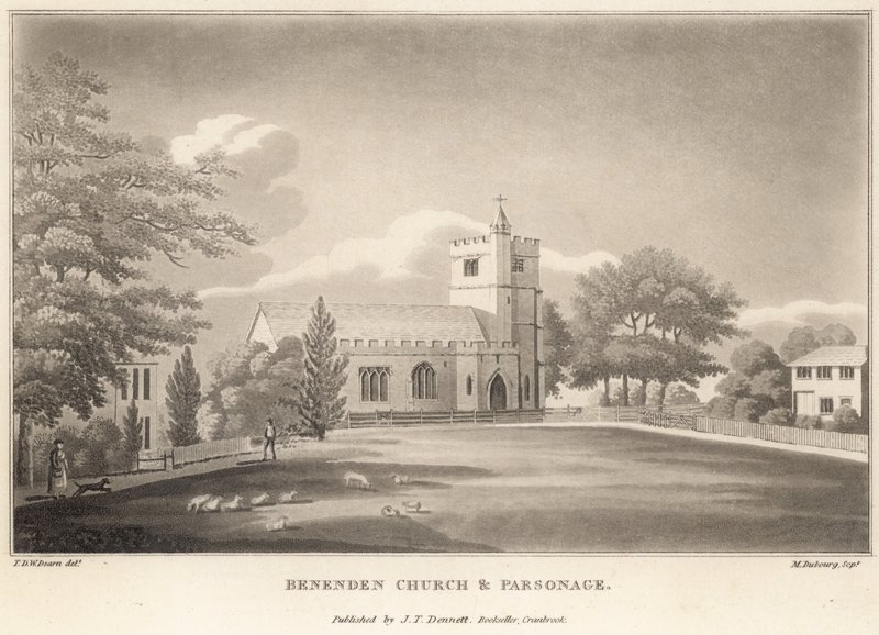 Benenden kyrka och prästgård av English School