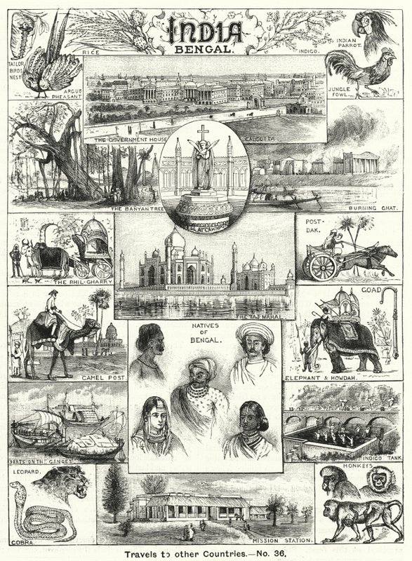 Bengal, Indien (gravyr) av English School