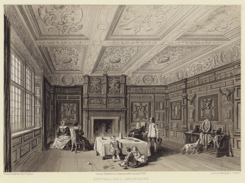 Benthall Hall, Shropshire (gravyr) av English School