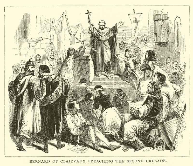 Bernard av Clairvaux predikar det andra korståget av English School