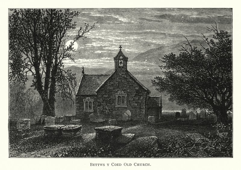 Bettws y Coed Old Church (gravyr) av English School