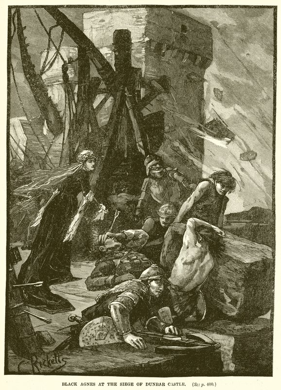 Black Agnes vid belägringen av Dunbar Castle av English School