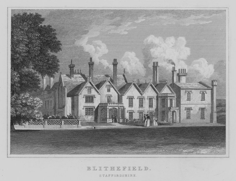 Blithfield, Staffordshire (gravyr) av English School