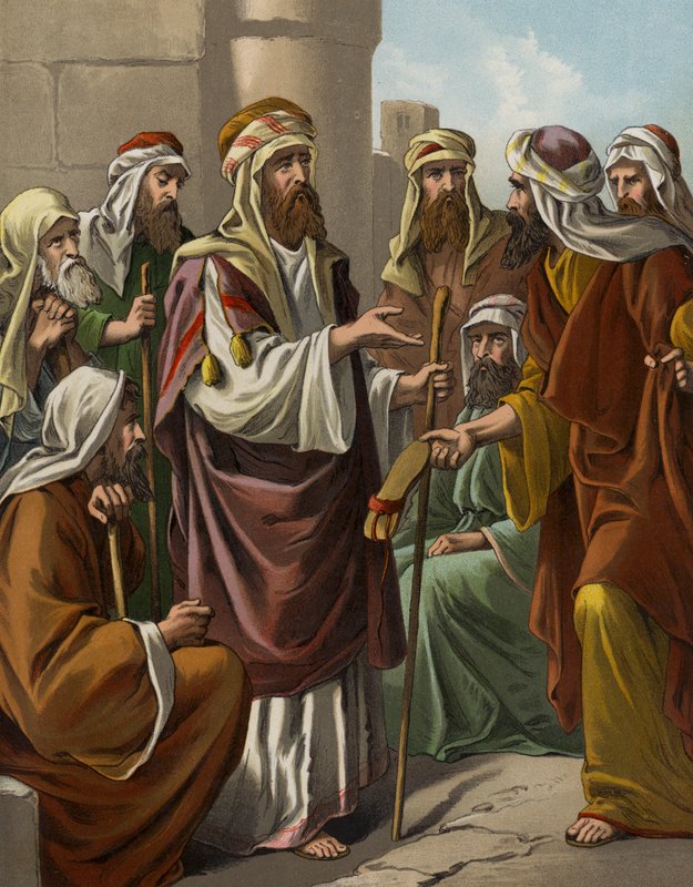 Boaz köper arvet från Elimelech (chromolitho) av English School