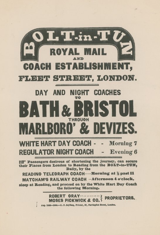 Bolt-in-Tun Royal Mail and Coach Etablissement av English School