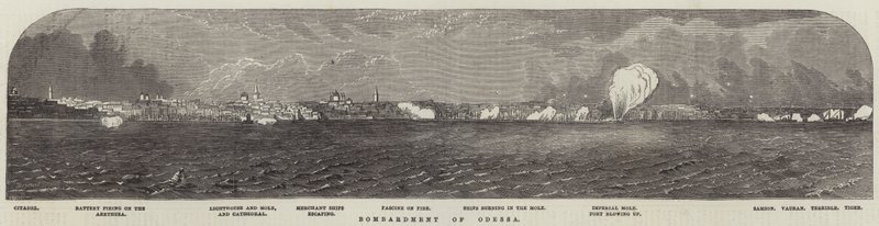 Bombardement av Odessa (gravyr) av English School