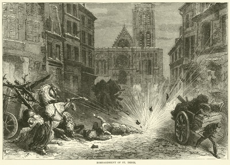 Bombardement av St Denis, december 1870 av English School