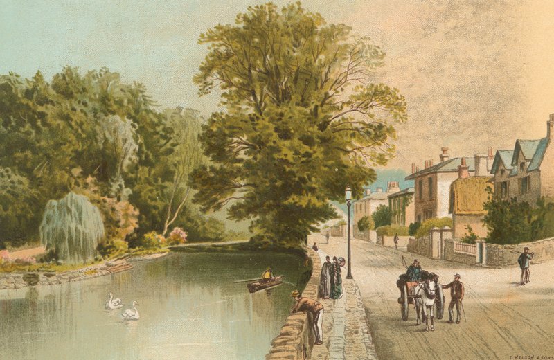 Bonchurch Pond, nära Ventnor--Isle of Wight av English School