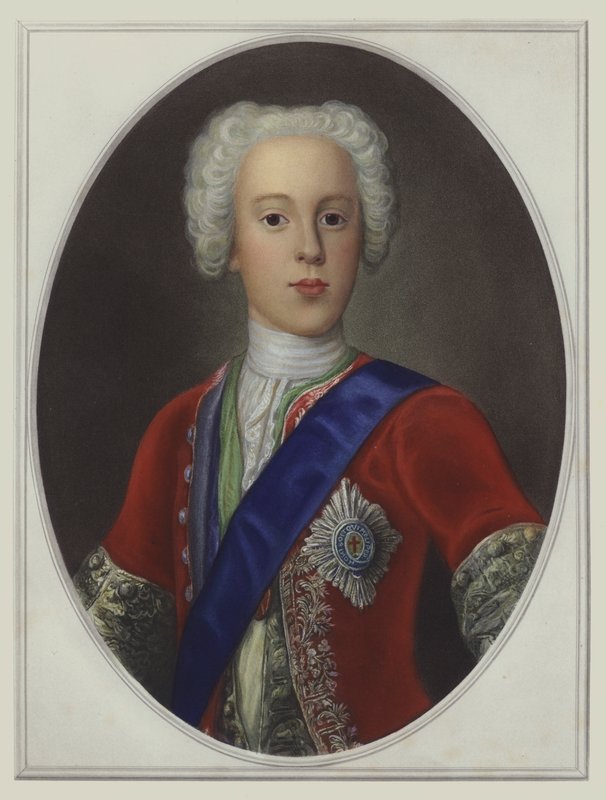 Bonnie Prince Charlie, Charles Edward Stuart, The Young Pretender (färg litho) av English School