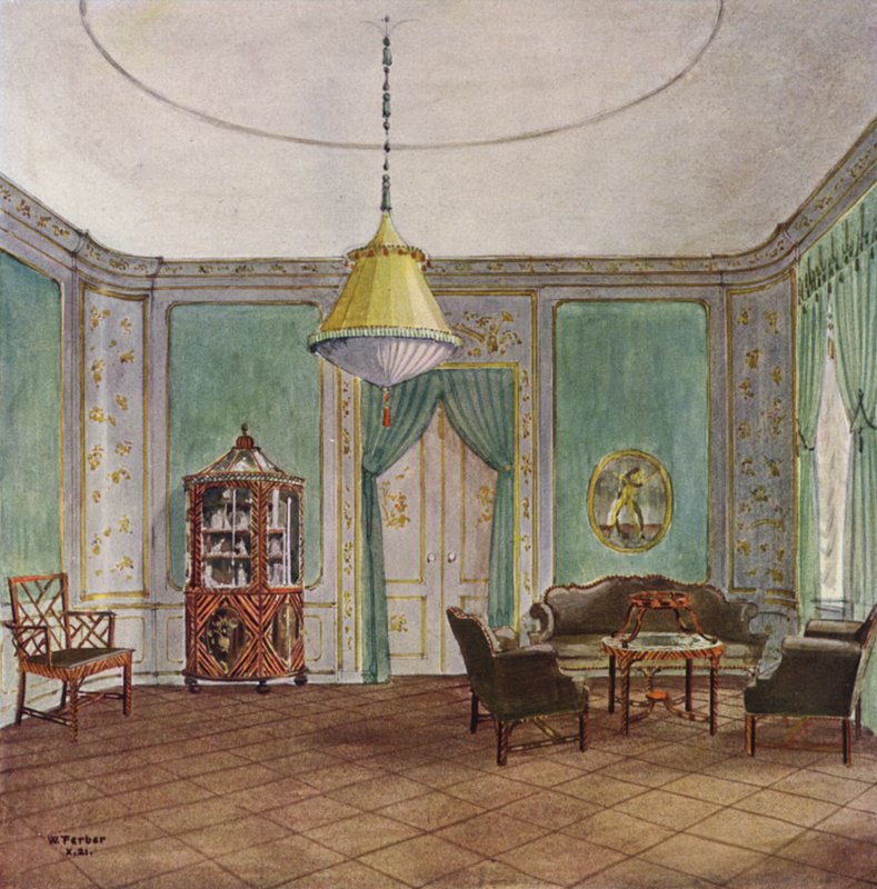Boudoir (färg litho) av English School