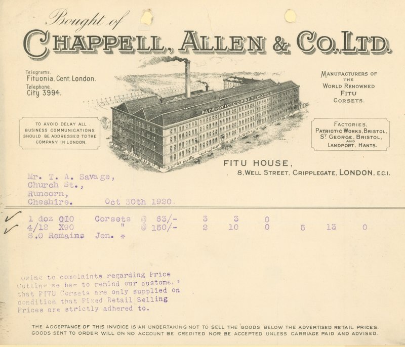 Köpt av Chappell Allen & Co Ltd av English School