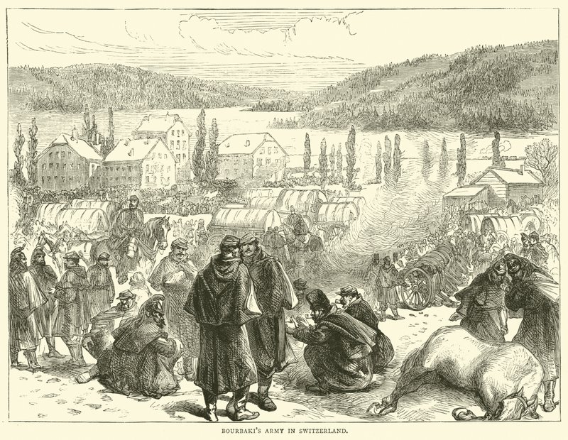 Bourbakis armé i Schweiz, februari 1871 av English School