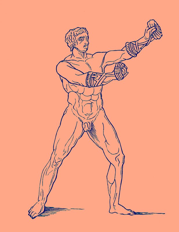 Boxer, illustration för Olympia av Adolf Boetticher, 1886 (digitalt förbättrad bild) av English School