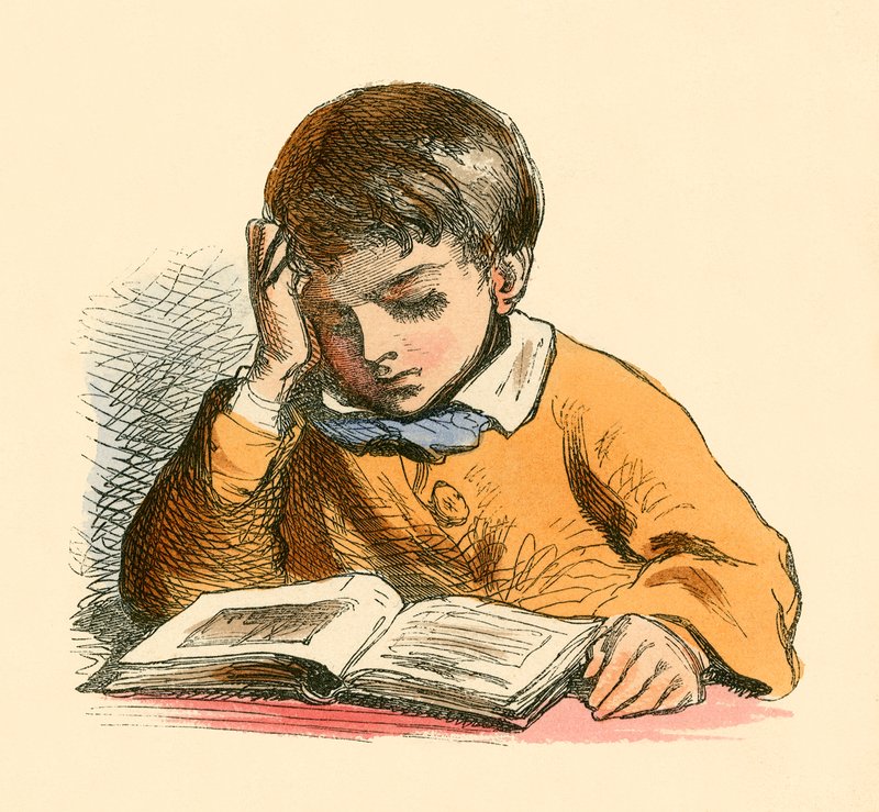 Pojke läser av English School