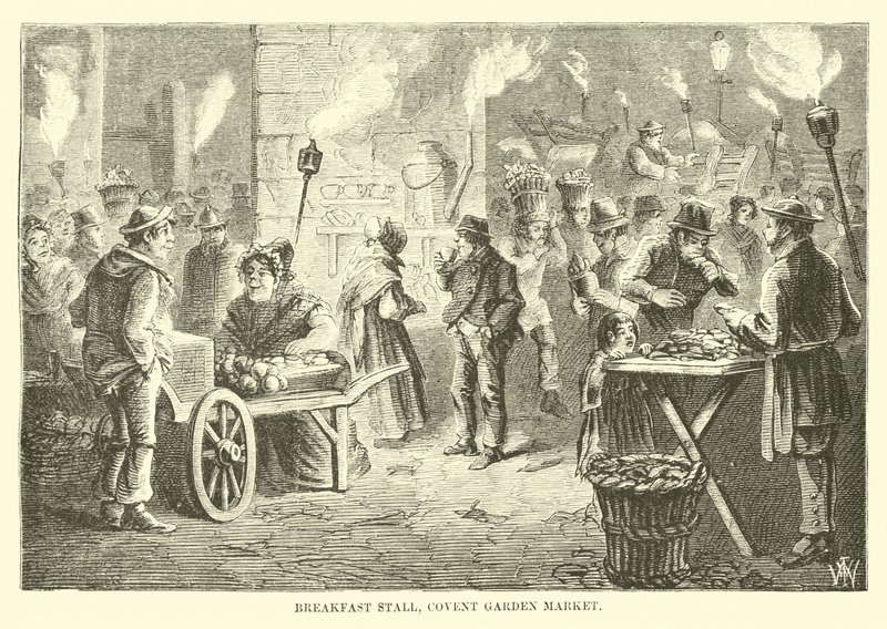 Frukoststånd, Covent Garden Market av English School