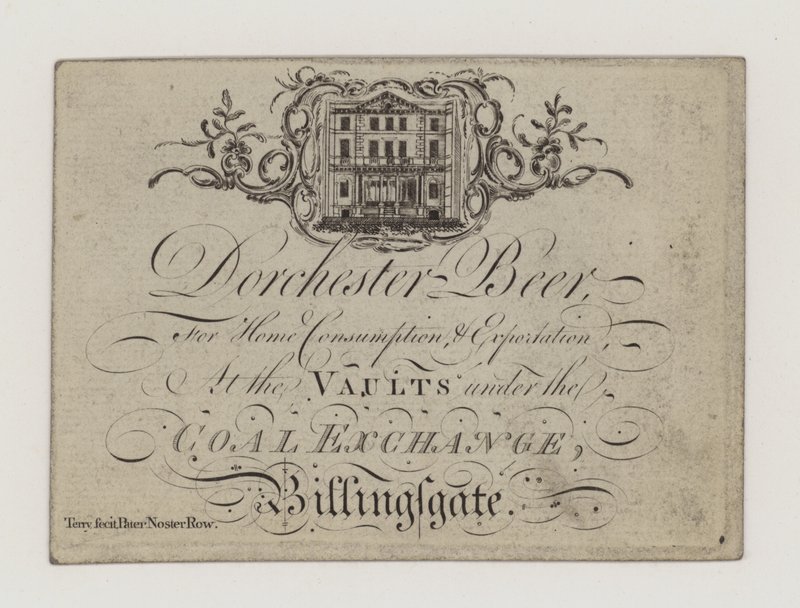 Brewer, Dorchester Beer, handelskort av English School