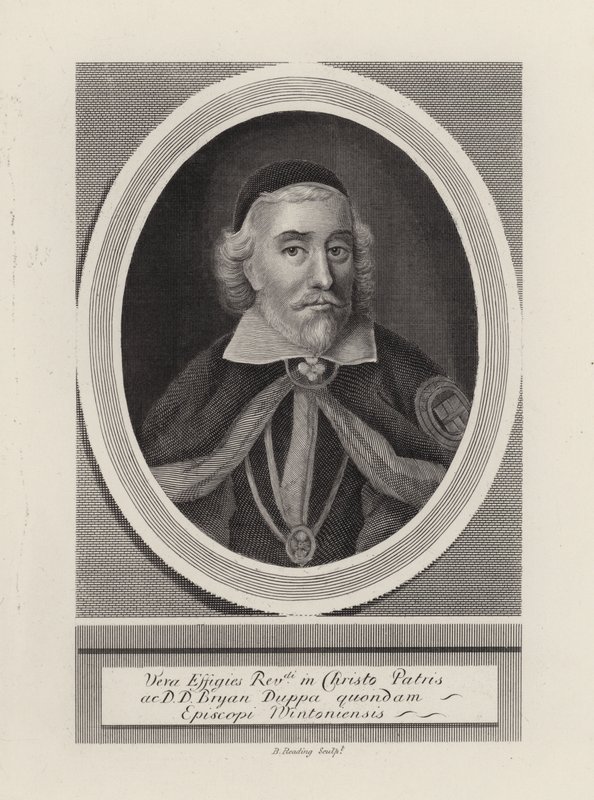 Brian Duppa, biskop av Winchester (gravyr) av English School
