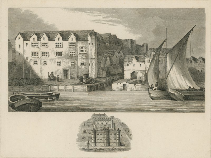 Bridewell Palace på stranden av Themsen av English School