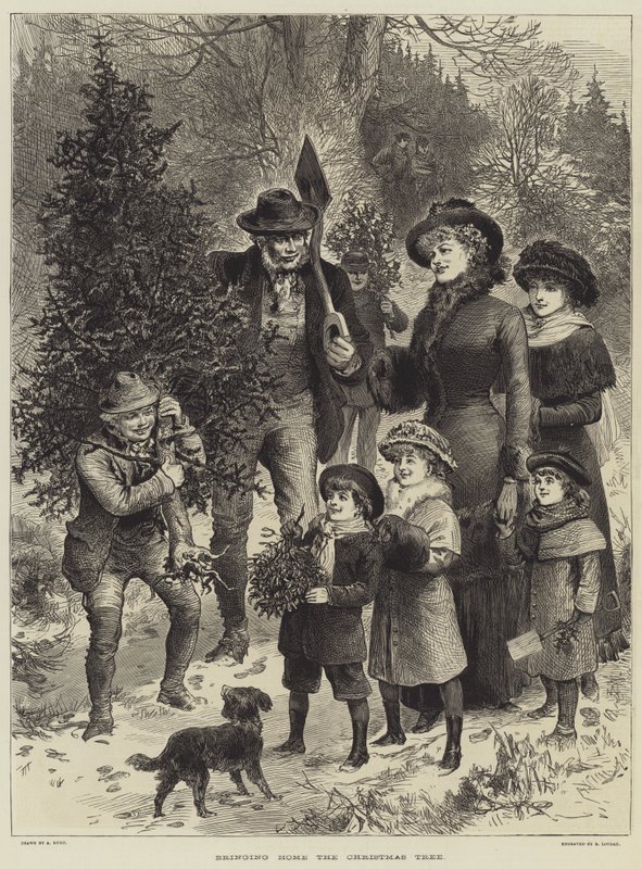 Bringing Home The Christmas Tree (gravyr) av English School