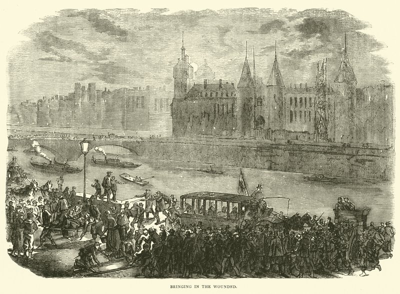 Införa de sårade, november 1870 av English School