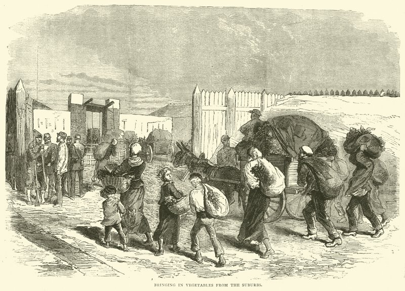 Införa grönsaker från förorten, oktober 1870 av English School