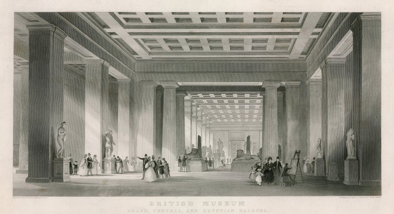 British Museum, Grand Central och Egyptian Saloons av English School