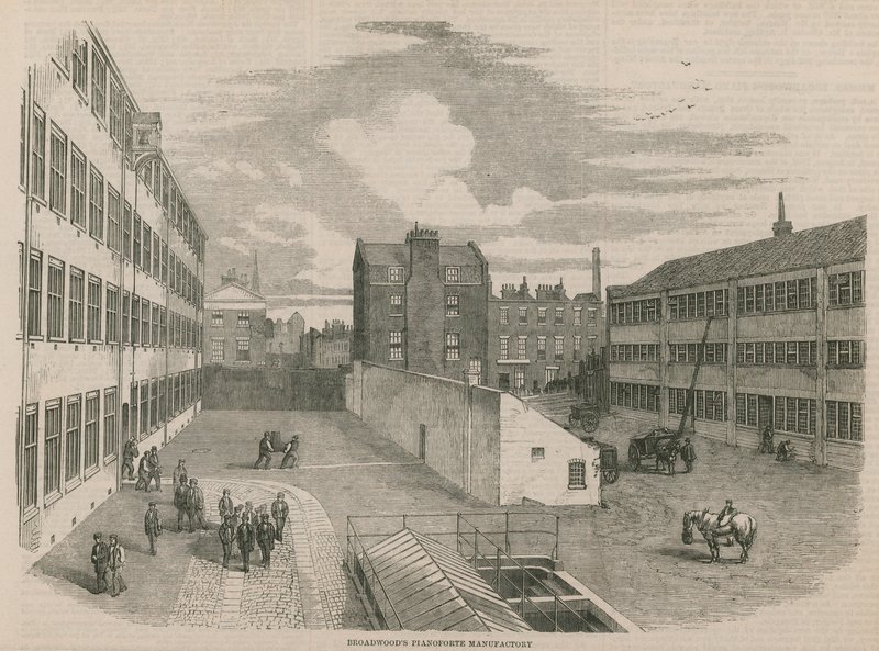 Broadwoods Pianoforte Manufactory av English School