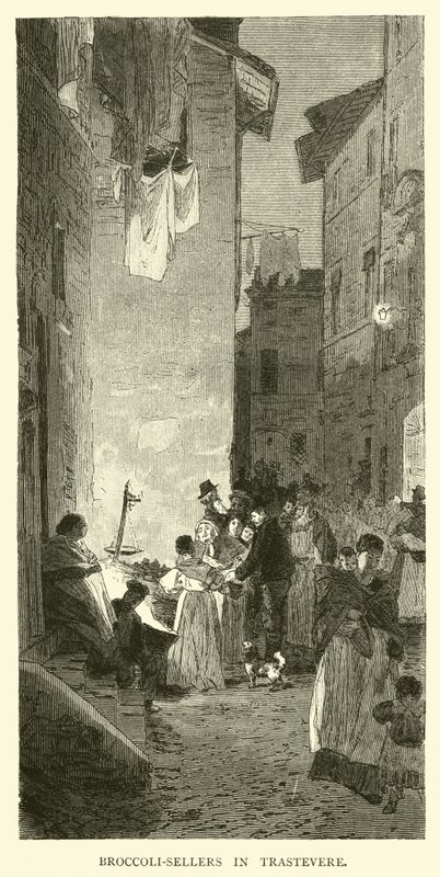 Broccoliförsäljare i Trastevere av English School