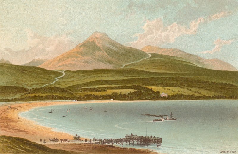 Brodick Bay och Goatfell av English School