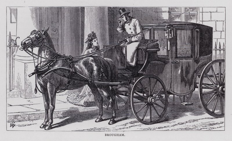 Brougham (gravyr) av English School