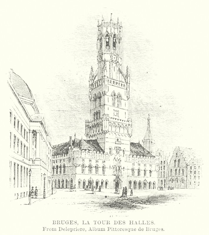 Brygge, Halles torn (gravyr) av English School