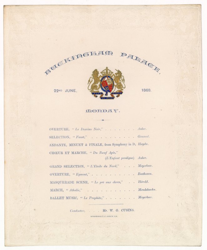 Buckingham Palace-konsert, 22 juni 1868 av English School
