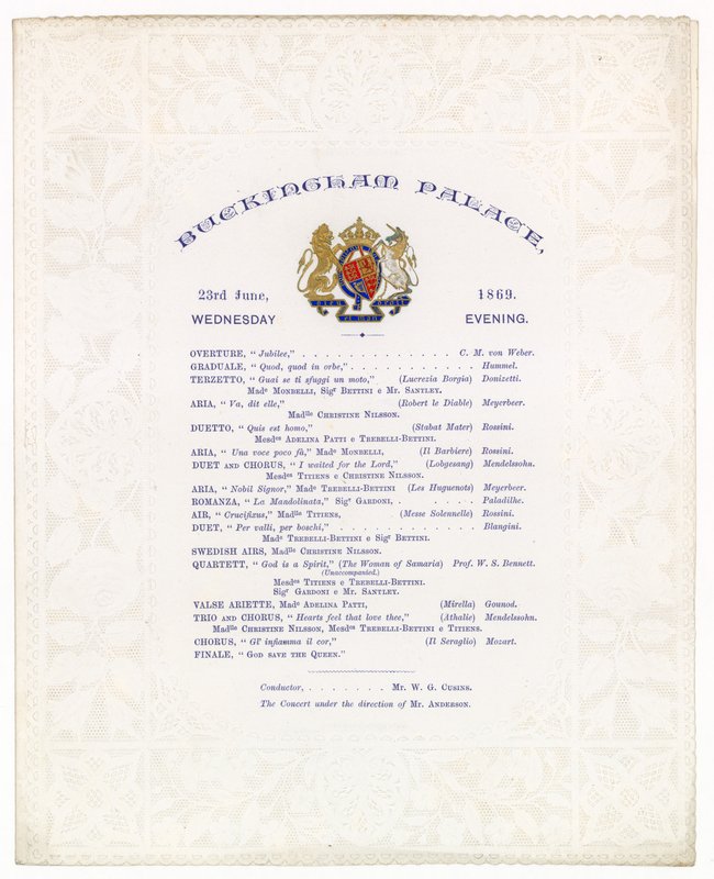 Buckingham Palace-konsert, 23 juni 1869 av English School