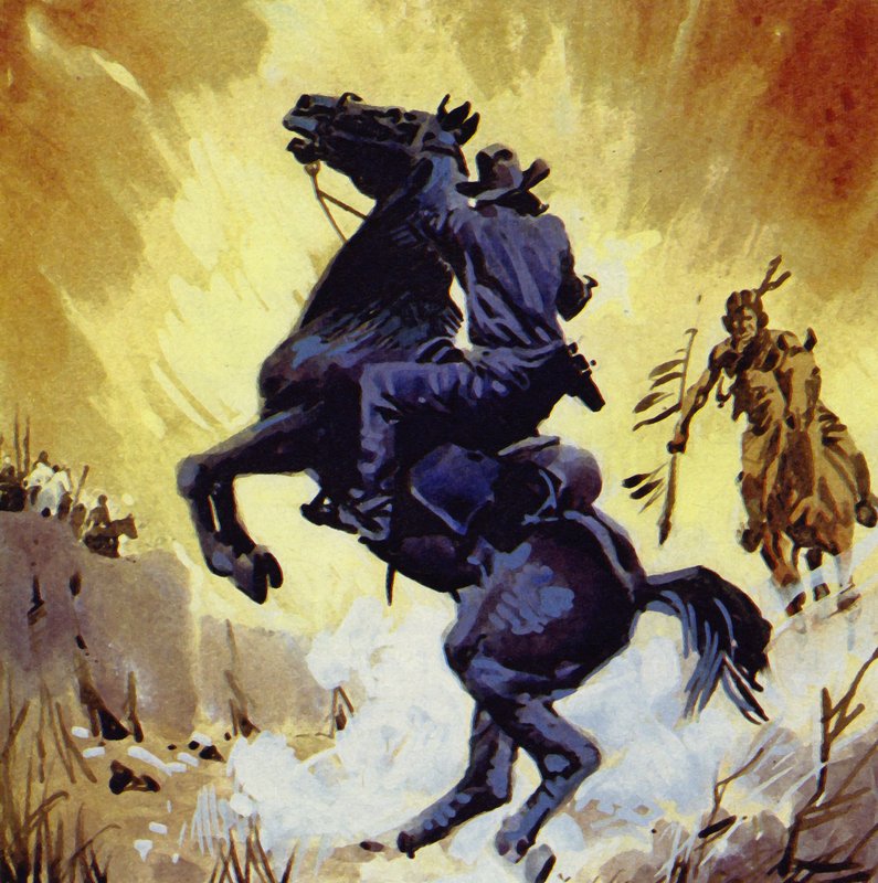 Buffalo Bill slogs mot Yellow Hand, Cheyennes ledare av English School