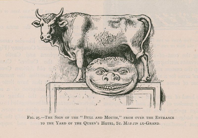 Bull and Mouth, Queens Hotel, St Martin Le Grand av English School