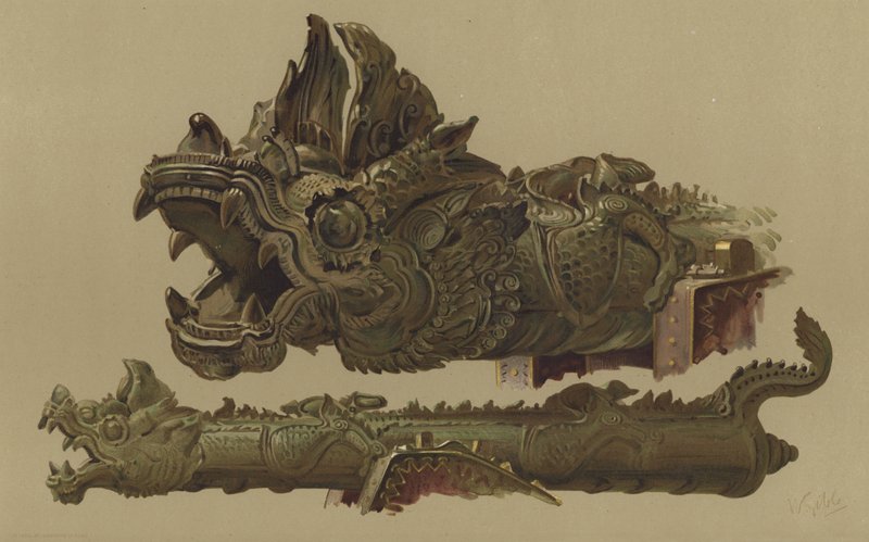 Burmese Gun från Mandalay (chromolitho) av English School