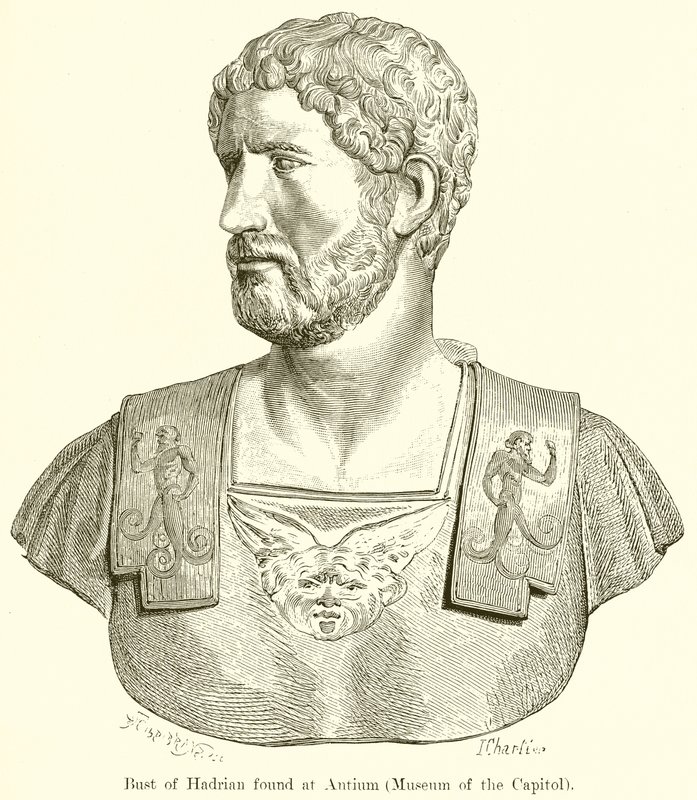 Byst av Hadrianus hittad på Antium (Museum of the Capitol) av English School