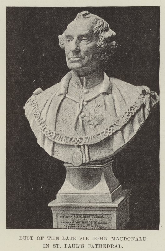 Byst av framlidne Sir John Macdonald i St Paul