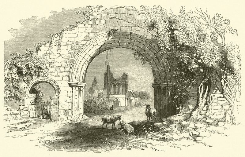 Byland Abbey (gravyr) av English School