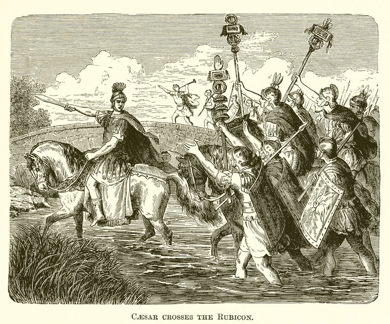 Caesar korsar Rubicon av English School