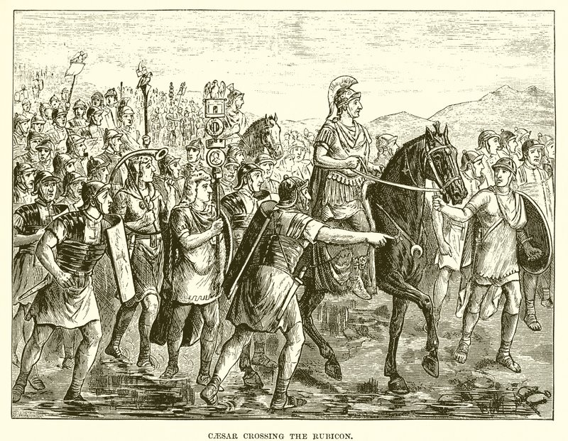 Caesar korsar Rubicon av English School