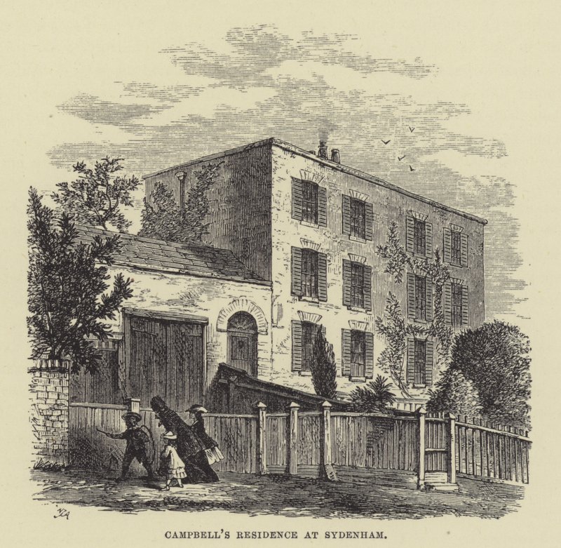Campbells residens i Sydenham (gravyr) av English School