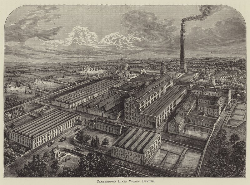 Camperdown Linen Works, Dundee (gravyr) av English School