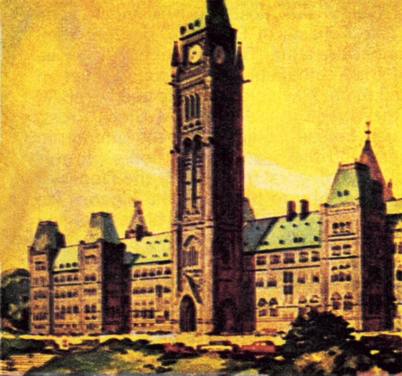 Kanadas parlamentshus i Ottawa av English School