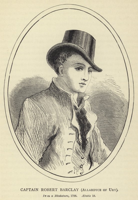 Kapten Robert Barclay, Allardyce of Ury, Från en miniatyr, 1798, Aetatis 19 av English School