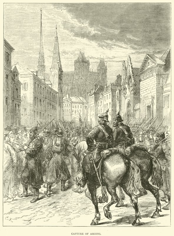 Capture of Amiens, december 1870 av English School